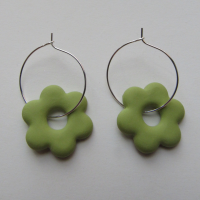 Flower Hoops - Green