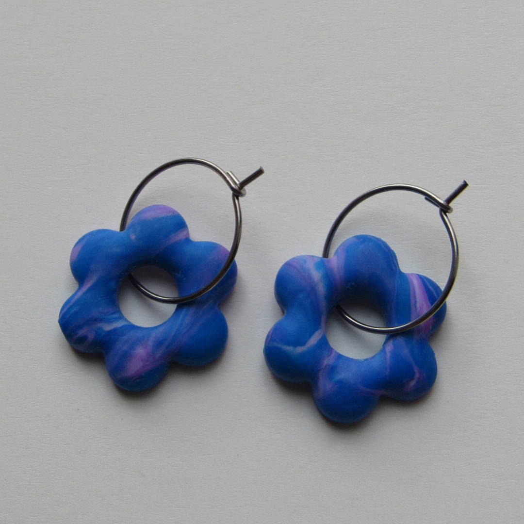 Mini Flower Hoops